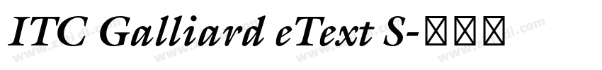 ITC Galliard eText S字体转换